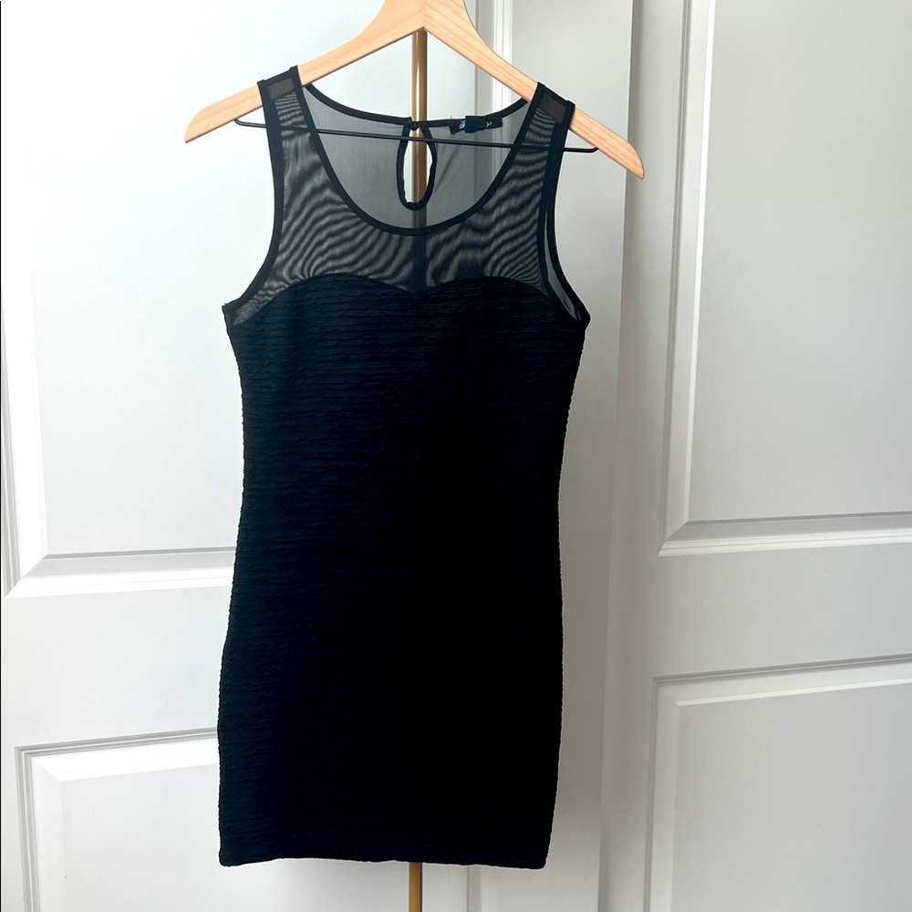 Forever 21 Black Mesh Detail Top